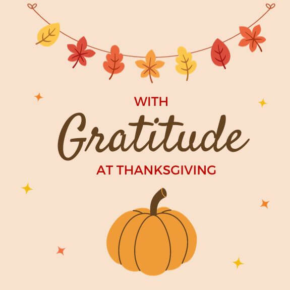 With Gratitude at Thanksgiving E-card - Make Momentos